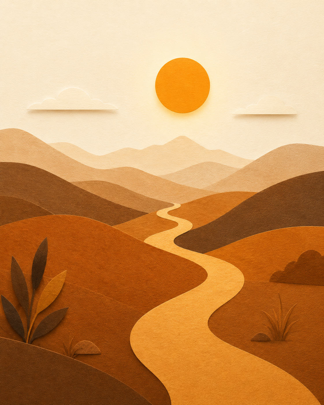 Warm journey landscape
