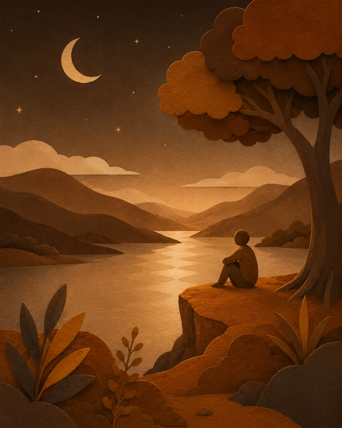 Calm night-time Sioma scene
