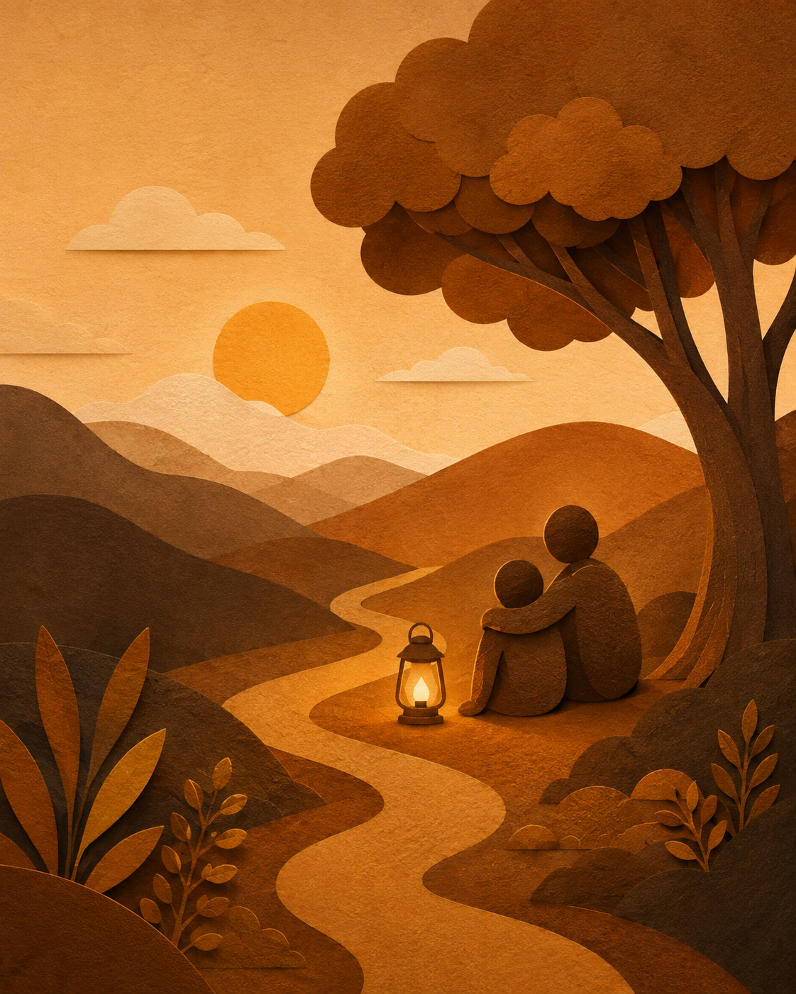 Warm reflective Sioma landscape